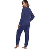 image:imagePrinStory Flannel Pajamas for Women Winter Pajama Set S2XLNavy Blue
