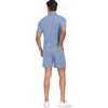 image:imagePrinStory Mens 2 Piece Polo Shirt and Shorts Set Waffle Suits S2XLBlue