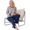 image:imagePrinStory Mens Pajama Sets Long Sleeve Sleepwear Pjs Soft Nightwear S2XL01light Gray Navy Blue