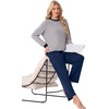 image:imagePrinStory Mens Pajama Sets Long Sleeve Sleepwear Pjs Soft Nightwear S2XL01light Gray Navy Blue