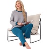 image:imagePrinStory Mens Pajama Sets Long Sleeve Sleepwear Pjs Soft Nightwear S2XL02light Gray Gray Blue