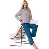 image:imagePrinStory Mens Pajama Sets Long Sleeve Sleepwear Pjs Soft Nightwear S2XL02light Gray Gray Blue