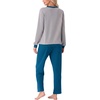 image:imagePrinStory Mens Pajama Sets Long Sleeve Sleepwear Pjs Soft Nightwear S2XL02light Gray Gray Blue