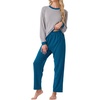 image:imagePrinStory Mens Pajama Sets Long Sleeve Sleepwear Pjs Soft Nightwear S2XL02light Gray Gray Blue