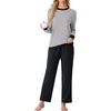 image:imagePrinStory Mens Pajama Sets Long Sleeve Sleepwear Pjs Soft Nightwear S2XL03light Gray Black