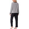 image:imagePrinStory Mens Pajama Sets Long Sleeve Sleepwear Pjs Soft Nightwear S2XL03light Gray Black