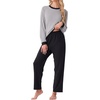image:imagePrinStory Mens Pajama Sets Long Sleeve Sleepwear Pjs Soft Nightwear S2XL03light Gray Black