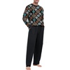 image:imagePrinStory Mens Pajama Sets Long Sleeve Sleepwear Pjs Soft Nightwear S2XLBrown Blue Diamond