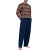 image:imagePrinStory Mens Pajama Sets Long Sleeve Sleepwear Pjs Soft Nightwear S2XLBrown Blue Plaid