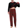 image:imagePrinStory Mens Pajama Sets Long Sleeve Sleepwear Pjs Soft Nightwear S2XLChristmas Red Green Plaid 2