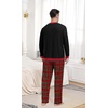 image:imagePrinStory Mens Pajama Sets Long Sleeve Sleepwear Pjs Soft Nightwear S2XLChristmas Red Green Plaid 2