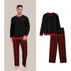image:imagePrinStory Mens Pajama Sets Long Sleeve Sleepwear Pjs Soft Nightwear S2XLChristmas Red Green Plaid