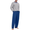 image:imagePrinStory Mens Pajama Sets Long Sleeve Sleepwear Pjs Soft Nightwear S2XLLight Gray Blue