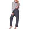 image:imagePrinStory Mens Pajama Sets Long Sleeve Sleepwear Pjs Soft Nightwear S2XLLight Gray Dark Gray