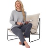 image:imagePrinStory Mens Pajama Sets Long Sleeve Sleepwear Pjs Soft Nightwear S2XLLight Gray Dark Gray