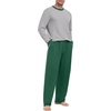 image:imagePrinStory Mens Pajama Sets Long Sleeve Sleepwear Pjs Soft Nightwear S2XLLight Gray Green