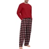 image:imagePrinStory Mens Pajama Sets Long Sleeve Sleepwear Pjs Soft Nightwear S2XLRed White Plaid