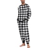 image:imagePrinStory Mens Pajamas Set Fleece Pjs Long Sleeve Soft Sleepwear S2XLBlack Small Plaid