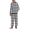 image:imagePrinStory Mens Pajamas Set Fleece Pjs Long Sleeve Soft Sleepwear S2XLBlack Small Plaid