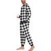 image:imagePrinStory Mens Pajamas Set Fleece Pjs Long Sleeve Soft Sleepwear S2XLBlack Small Plaid