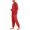 image:imagePrinStory Mens Pajamas Set Fleece Pjs Long Sleeve Soft Sleepwear S2XLChristmas Red