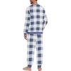 image:imagePrinStory Mens Pajamas Set Fleece Pjs Long Sleeve Soft Sleepwear S2XLDark Blue Plaid