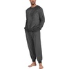image:imagePrinStory Mens Pajamas Set Fleece Pjs Long Sleeve Soft Sleepwear S2XLDark Gray