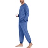 image:imagePrinStory Mens Pajamas Set Fleece Pjs Long Sleeve Soft Sleepwear S2XLSky Blue
