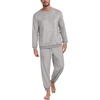 image:imagePrinStory Mens Pajamas Set Fleece Pjs Long Sleeve Soft Sleepwear S2XLSteel Gray