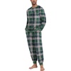 image:imagePrinStory Mens Pajamas Set Fleece Pjs Long Sleeve Soft Sleepwear S2XLWinter Green Plaid