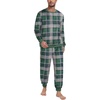 image:imagePrinStory Mens Pajamas Set Fleece Pjs Long Sleeve Soft Sleepwear S2XLWinter Green Plaid