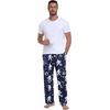 image:imagePrinStory Mens Soft Pajama Pants Lounge Bottoms with Button Fly S2XLFp Blue Ape Man