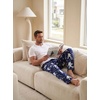 image:imagePrinStory Mens Soft Pajama Pants Lounge Bottoms with Button Fly S2XLFp Blue Ape Man