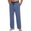 image:imagePrinStory Mens Soft Pajama Pants Lounge Bottoms with Button Fly S2XLZs Gray Blue