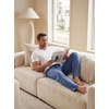 image:imagePrinStory Mens Soft Pajama Pants Lounge Bottoms with Button Fly S2XLZs Gray Blue