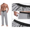 image:imagePrinStory Mens Soft Pajama Pants Lounge Bottoms with Button Fly S2XLZs Gray Blue