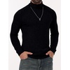 image:imagePrinStory Mens Thermal Long Sleeve Shirts Mock Turtleneck Tops S2XLBlack