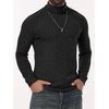 image:imagePrinStory Mens Thermal Long Sleeve Shirts Mock Turtleneck Tops S2XLBlack Gray