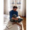 image:imagePrinStory Mens Thermal Long Sleeve Shirts Mock Turtleneck Tops S2XLBlue