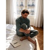 image:imagePrinStory Mens Thermal Long Sleeve Shirts Mock Turtleneck Tops S2XLGreen