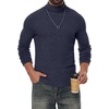image:imagePrinStory Mens Thermal Long Sleeve Shirts Mock Turtleneck Tops S2XLNavy Blue