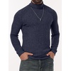 image:imagePrinStory Mens Thermal Long Sleeve Shirts Mock Turtleneck Tops S2XLNavy Blue