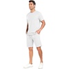 image:imagePrinStory Mens Track Suits 2 Piece Athletic Outfits M3XLWhite