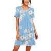 image:imagePrinStory Nightgowns for Women Short Sleeve Night GownsA03 Fplight Blue