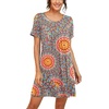 image:imagePrinStory Nightgowns for Women Short Sleeve Night GownsA06 Fppeacock Blue