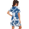 image:imagePrinStory Nightgowns for Women Short Sleeve Night GownsB01 Tie Dye Blue