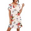 image:imagePrinStory Nightgowns for Women Short Sleeve Night GownsB07 Fpwhite