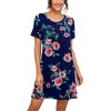 image:imagePrinStory Nightgowns for Women Short Sleeve Night GownsFpnavy Blue