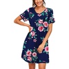 image:imagePrinStory Nightgowns for Women Short Sleeve Night GownsFpnavy Blue