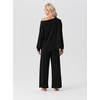 image:imagePrinStory Pajamas for Women Set 2 Piece Lounge Sets S2XLBlack